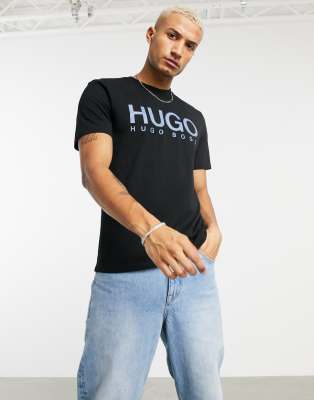 Hugo Dolive Large Logo T Shirt In Black Asos 