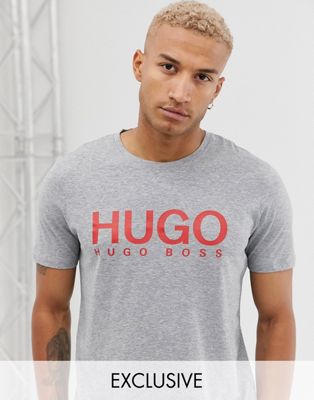 HUGO Dolive logo t-shirt in grey
