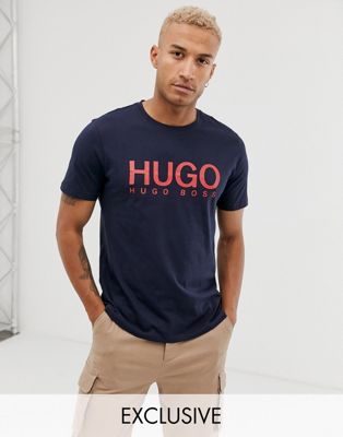 HUGO Dolive logo t-shirt in navy | ASOS