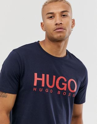 HUGO Dolive logo t-shirt in navy | ASOS