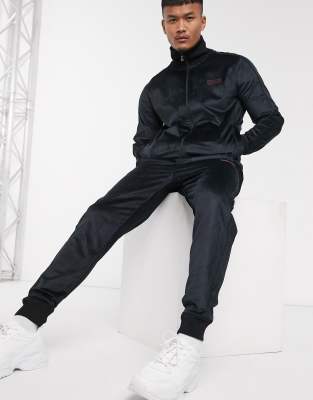 mens hugo boss velour tracksuit