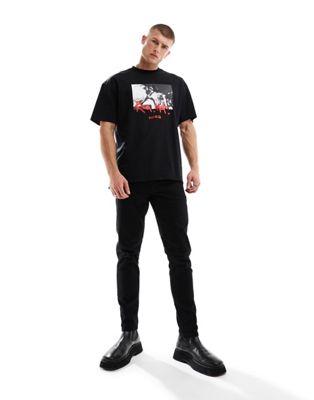 HUGO Domenade oversized fit t-shirt in black