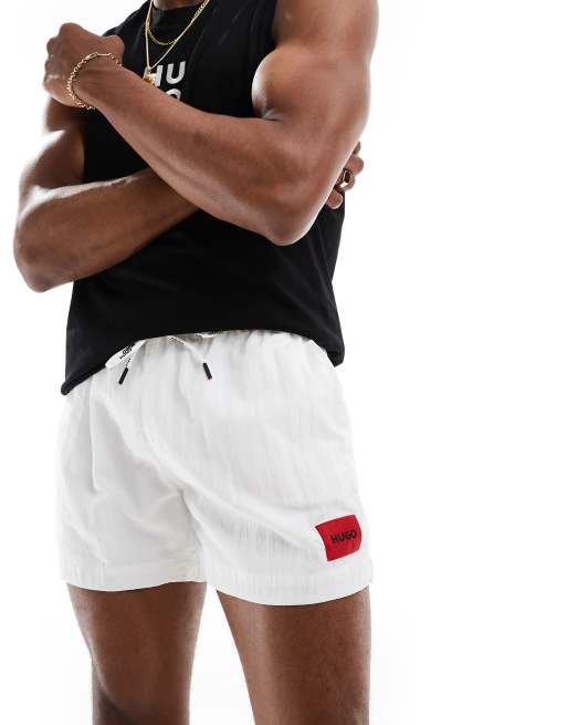 HUGO - Dominica - Pantaloncini da bagno bianchi