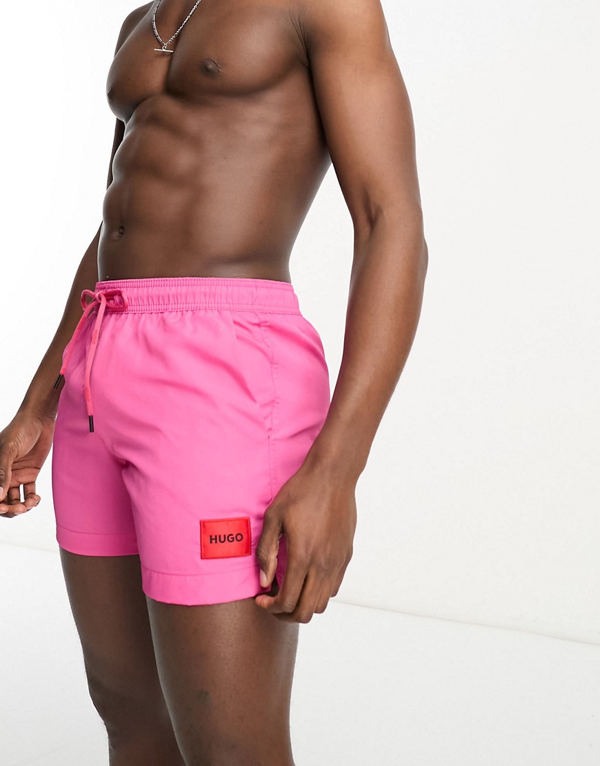 Hugo Bodywear Hugo Dominica Swim Shorts In Bright Pink