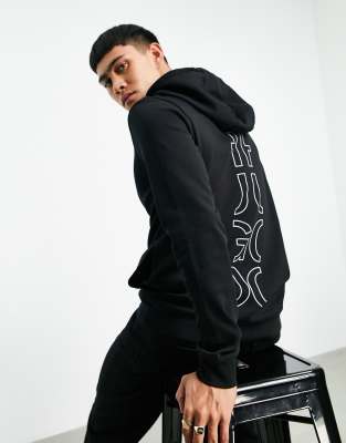 Hugo Red HUGO Dondy213 overhead hoodie in black