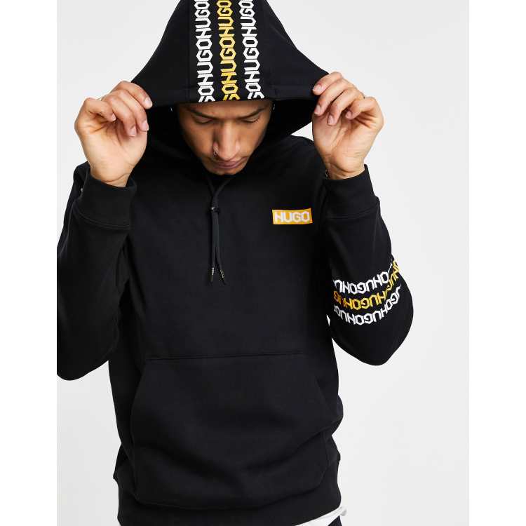 HUGO Dozzi hoodie in black ASOS