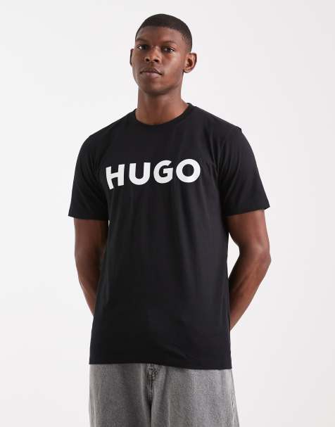 Hugo Dulivio logo t-shirt in black  