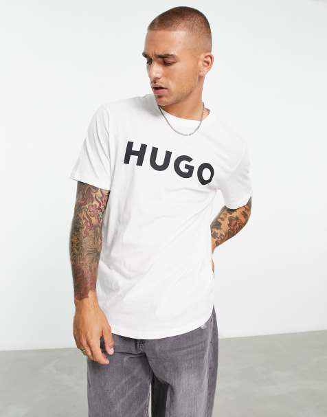 HUGO Dulivio logo t-shirt in White - view 1