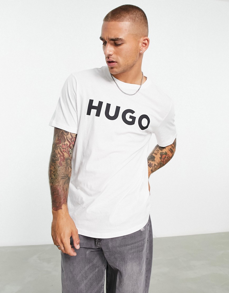 Hugo Dulivio logo t-shirt in White