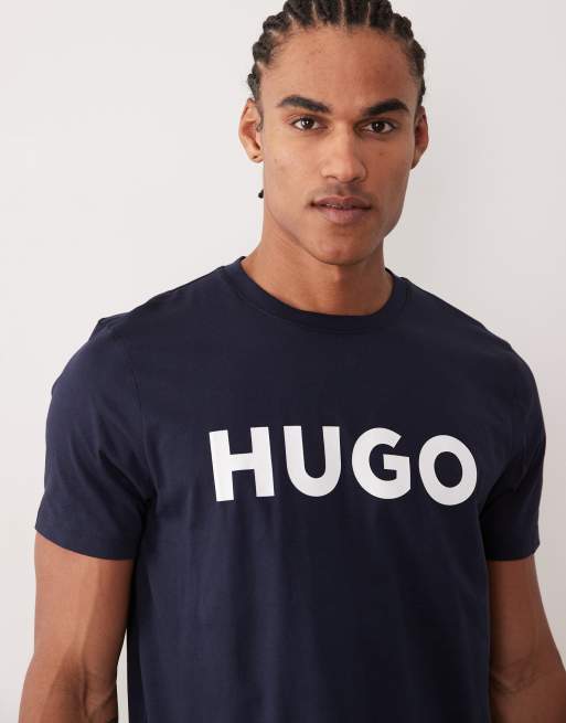 Hugo – Dulivio – Marinblå t-shirt med logga  , 3 av 5