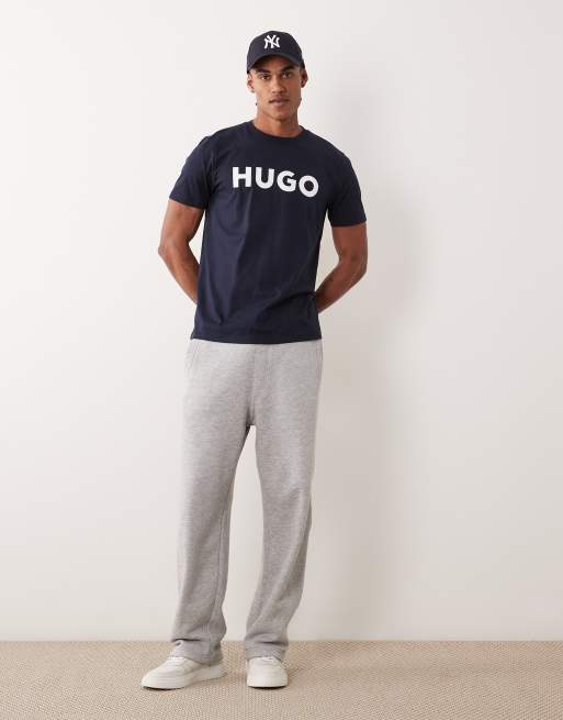 HUGO - Dulivio - Marineblå T-shirt med logo  , 2 af 5