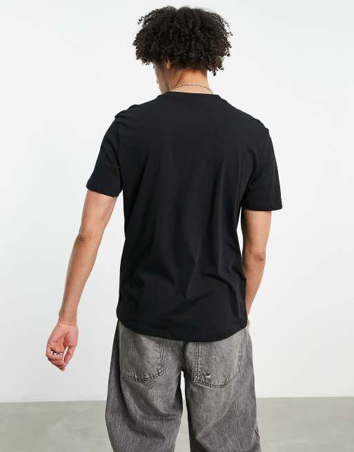 HUGO - Dulivio - T-shirt nera con logo rosso  , 2 di 4