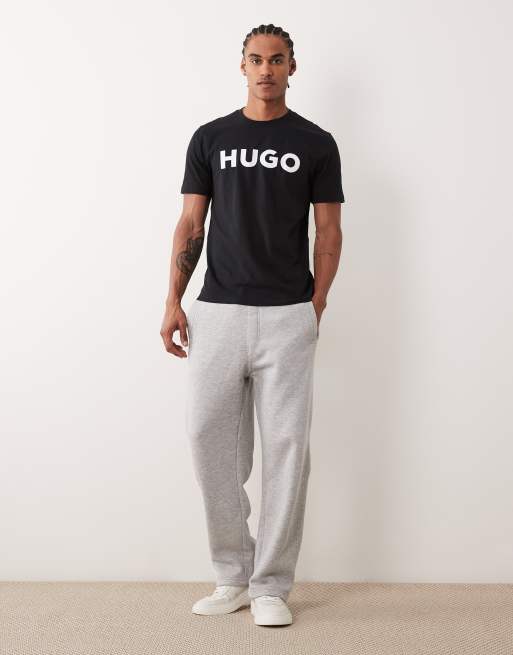 HUGO - Dulivio - T-shirt nera con logo  , 2 di 5
