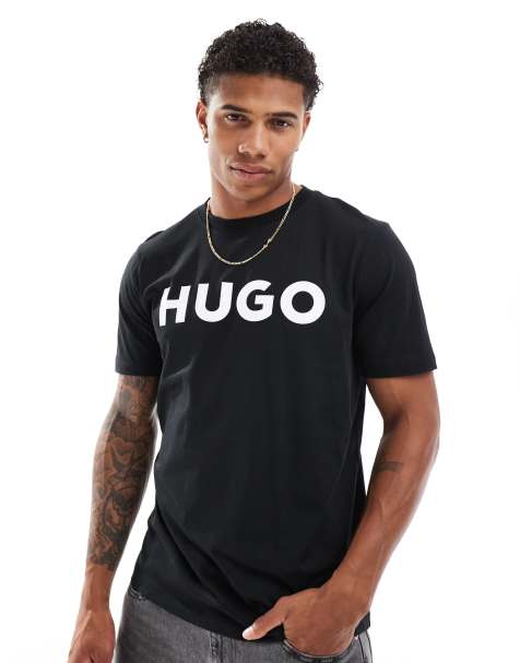 Hugo - Dulivio - T-shirt nera con logo - view 1