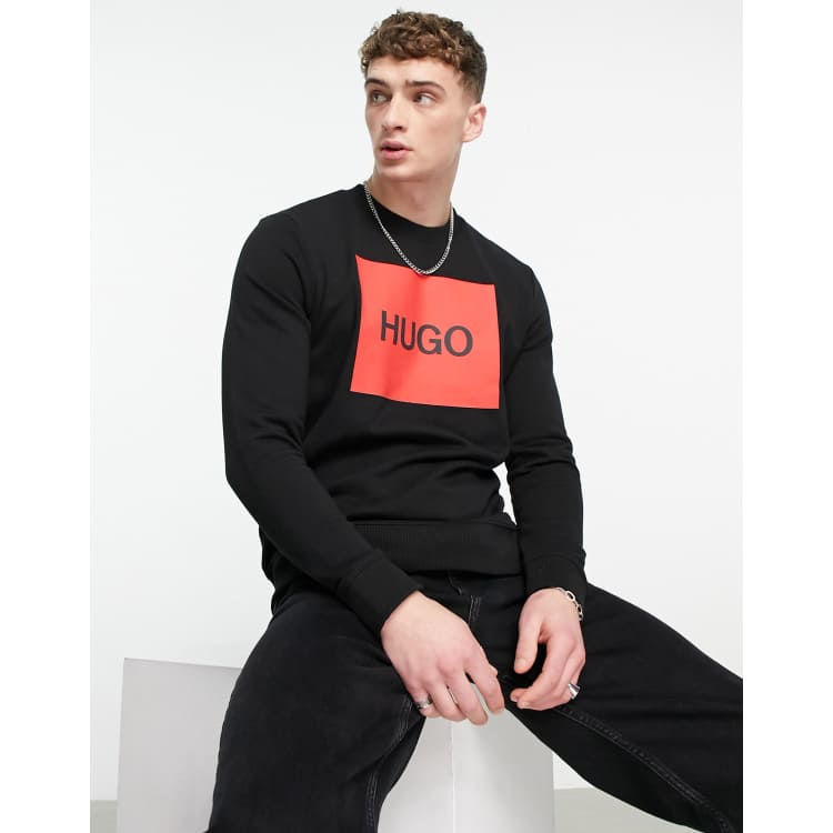 Hugo best sale black sweatshirt