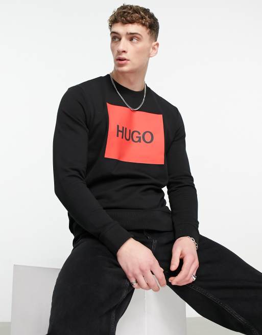 HUGO Dranach Red Logo Tape Sweatshirt