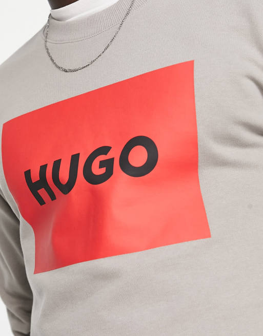 HUGO Dicago Hugo Logo Red Sweatshirt