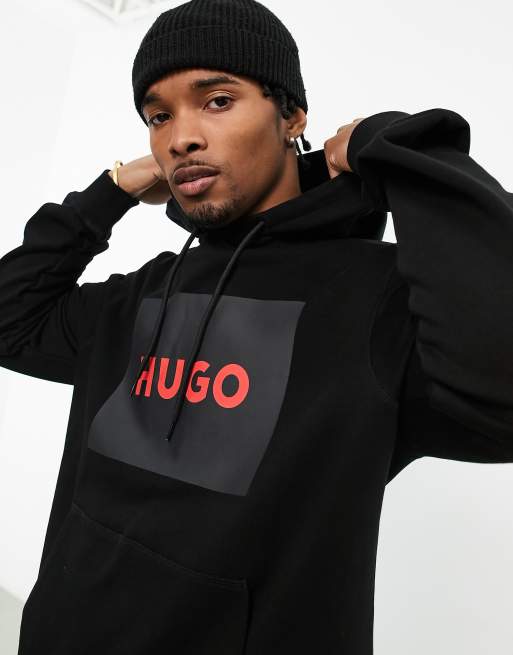 Hugo boss deals reverse logo hoodie