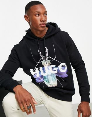 Hugo Dyberbug hoodie in black