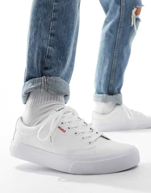 HUGO Dyer plimsolls in white ASOS