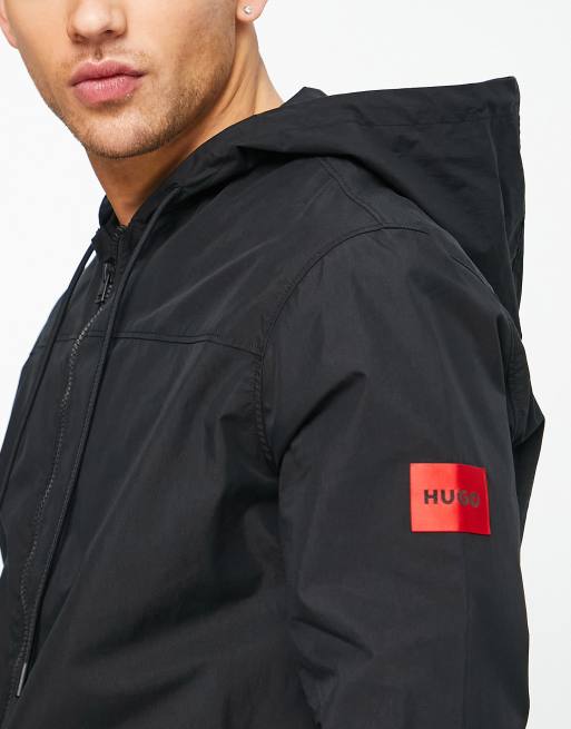 Hugo Ebindo zip through jacket in black | ASOS