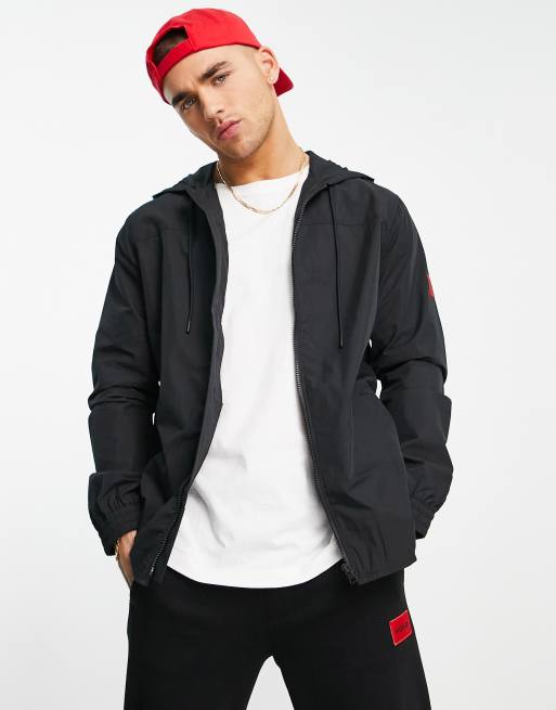 Hugo Ebindo zip through jacket in black | ASOS