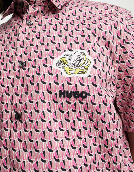 Hugo boss flamingo deals shirt