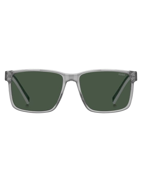 HUGO – Eckige Sonnenbrille in Grau - view 1