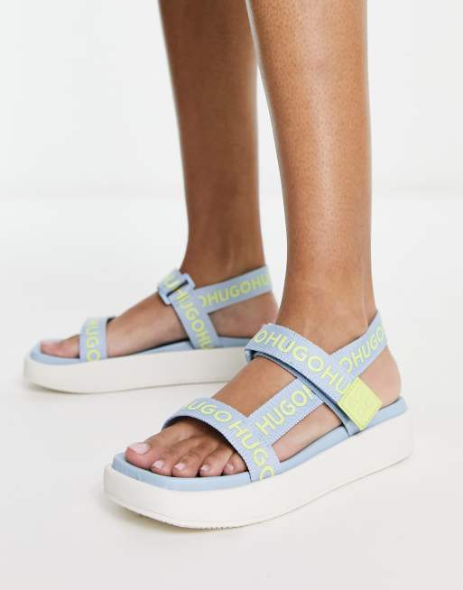 HUGO - Emma - Sandales à brides - Bleu pastel