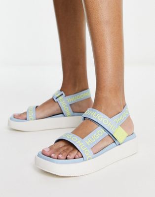 HUGO Emma Strap sandals in pastel blue