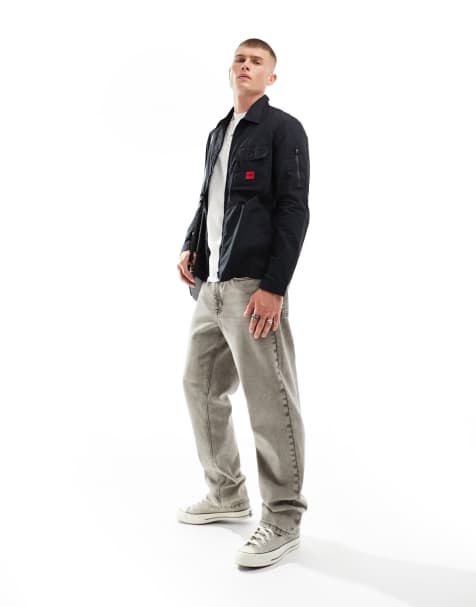 HUGO – Emmond – Hemdjacke in Schwarz mit Reißverschluss - view 1
