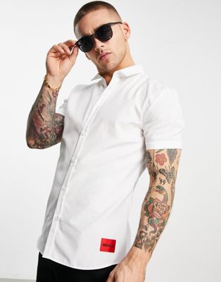 Hugo Empson short sleeve shirt in white
