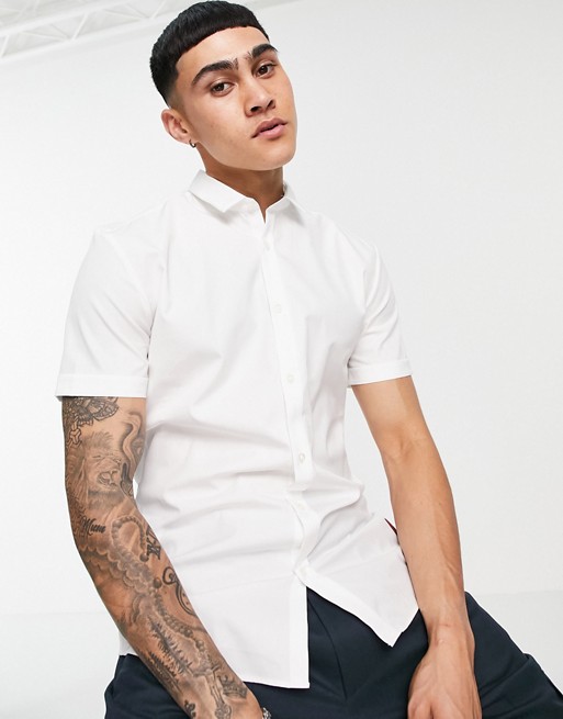 HUGO Empson-W short sleeved shirt in white