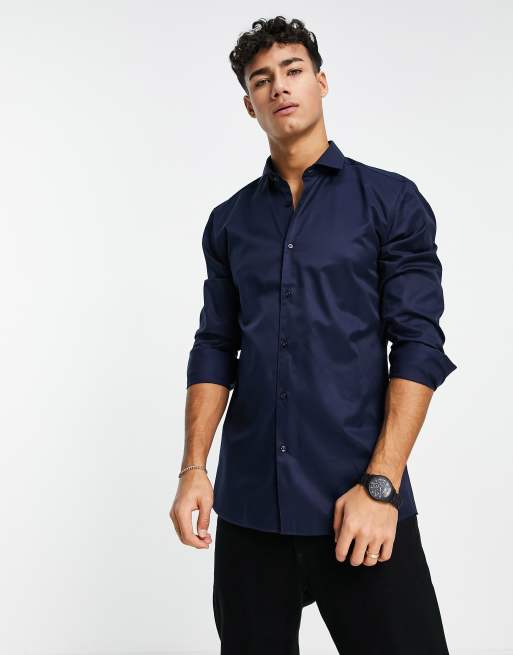 HUGO Erriko extra slim fit shirt in blue