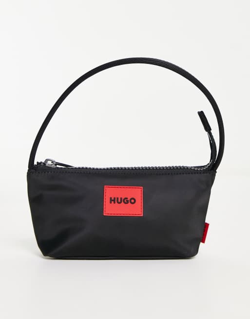 HUGO – Ethon 2.0 – Czarna torebka mini z paskiem i kwadratowym logo, 4 z 4
