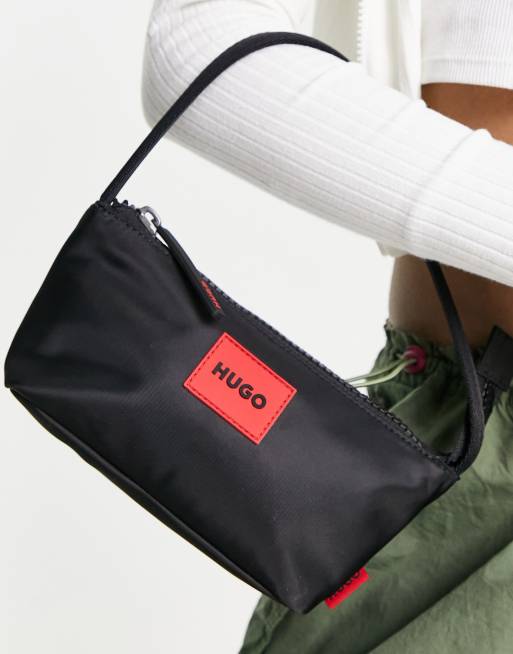 HUGO – Ethon 2.0 – Mini-Handtasche in Schwarz mit eckigem Logo, 3 von 4