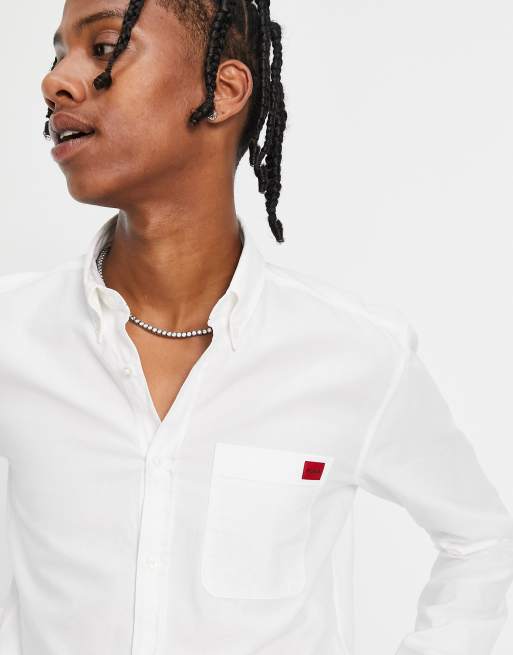 HUGO - Evito - Chemise coupe slim à manches longues - Blanc, 2 de 4