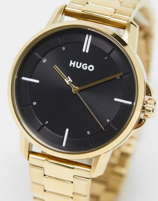HUGO Focus watch in gold - ASOS Price Checker