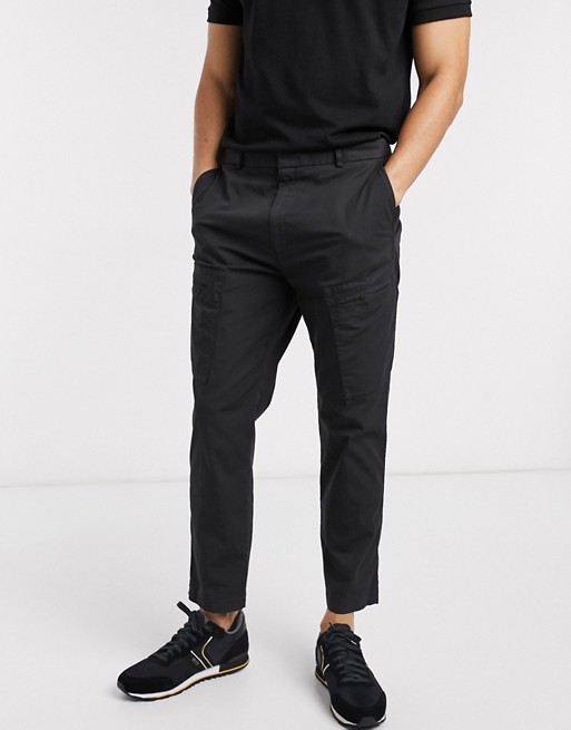HUGO Fujo202D ripstop trousers in black