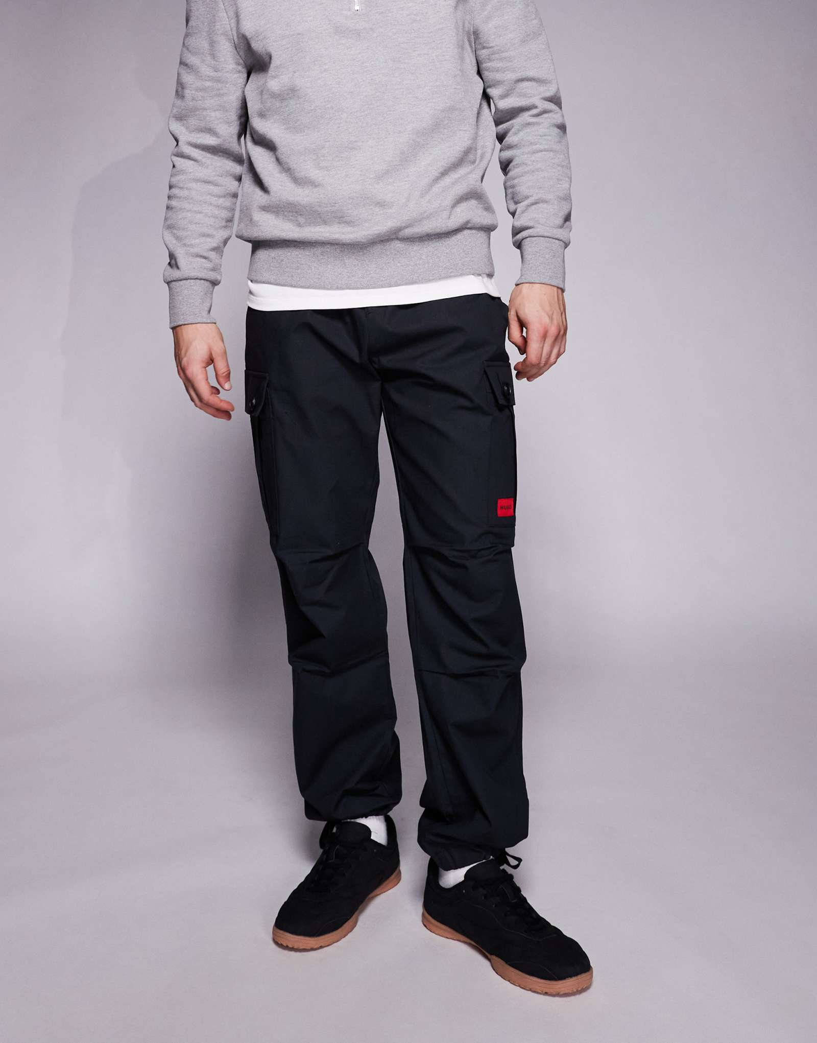 Брюки-карго HUGO Garlo черного цвета