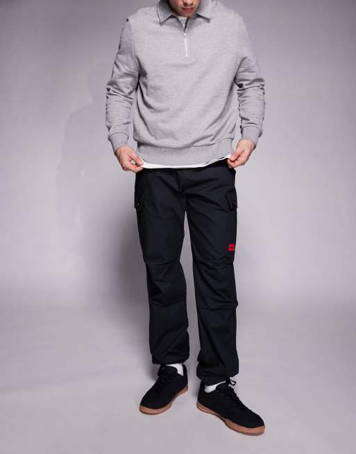 HUGO Garlo cargo trousers in black, 2 of 5