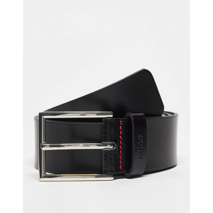 HUGO Giaspo leather belt in black