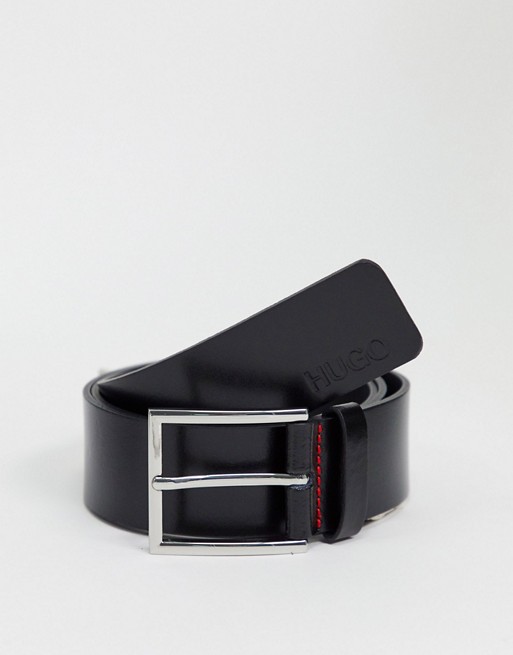 HUGO Giaspo leather belt in black
