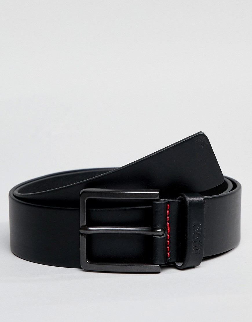 HUGO Gionio leather belt in black