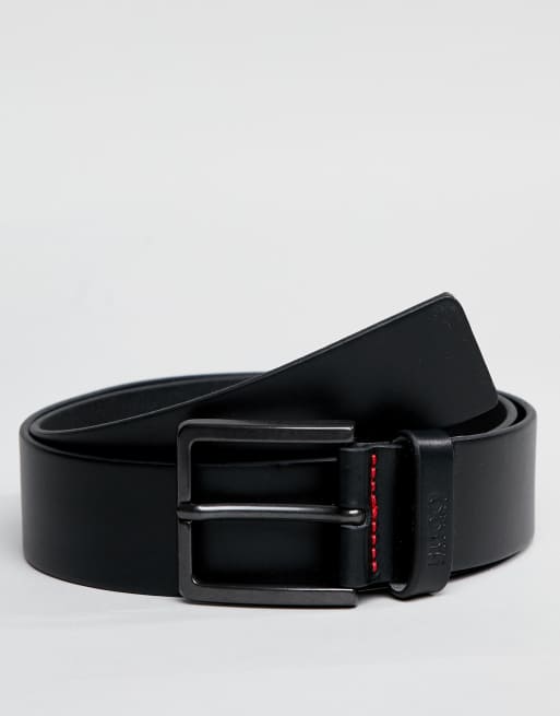 Hugo gionio leather on sale belt in black