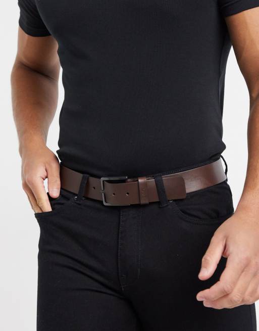 Leather belt hugo deals boss