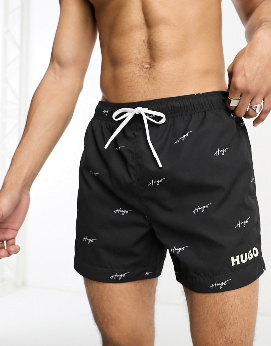 HUGO Bodywear Hugo goat swim shorts in black