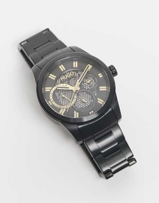 Hugo – Herrenarmbanduhr in Schwarz