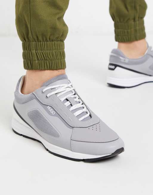 HUGO Hybrid Run sneakers in grey