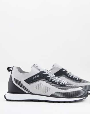 HUGO Icelin Runn knitted trainers in white ASOS